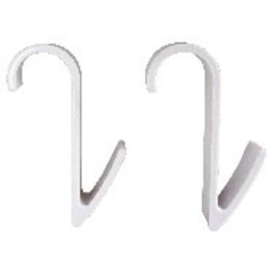 Crochet blanc pour sèche-serviettes à tubes ronds, lot de 2