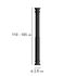 Tringle de douche télescopique 110 à 185 cm noire Ø20 mm