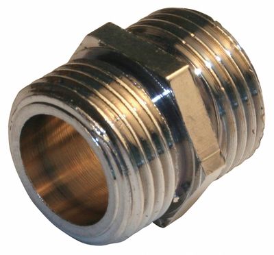 Mamelon chromé mâle mâle 3/8 par 2