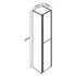 Colonne de salle de bains Thana 2 portes L35 x H140 x P32 cm panneau de particules vieux chêne