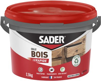 Colle à bois rapide D2 seau 2.5 kg - SADER
