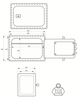 Coffre-fort à clé Bran3 à poser 47 x 35 x 35 cm 5 pênes THIRARD