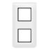 Plaque avec support verticale 2 x 2 modules finition blanche Mosaic LEGRAND