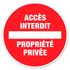 Disque de signalisation propriété privée diamètre 280 mm CHAPUIS