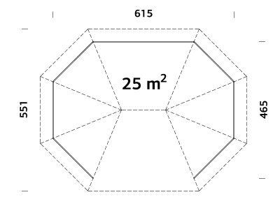 Kiosque bois Bois Naturel  Betty 25m2 Livraison à domicile incluse