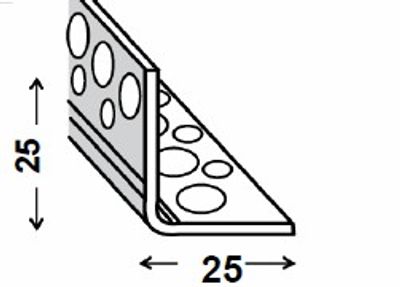 Cornière égale platrière perforée galva 25 x 25 mm 2,50 m CQFD