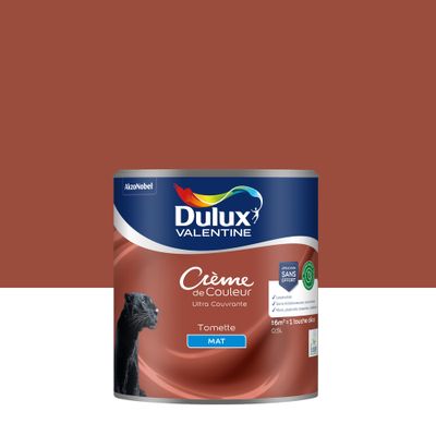 Peinture crème de couleur Tomette mat 0,5L - DULUX VALENTINE