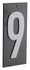 Plaque chiffre 9  à visser 56 x 130 mm fond noir THIRARD