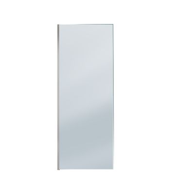 Paroi de douche à l'italienne 80x200 cm profilé chrome verre fumé 8 mm Parma - AURLANE