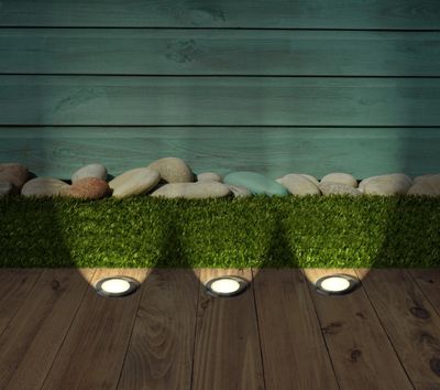 Lot de 3 spots extérieurs encastrables 25 lumens blanc chaud - PATIO ARLUX