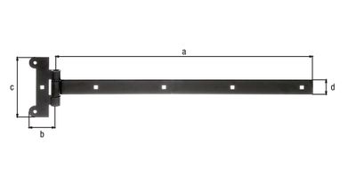 Penture festonnée 500 mm noir ALBERTS