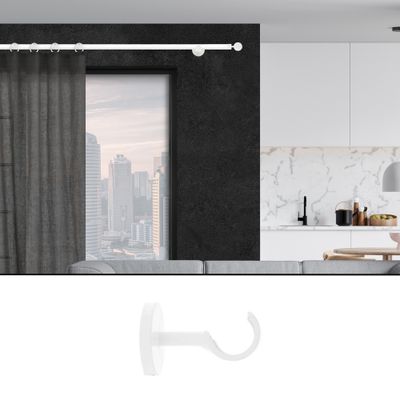 Support ouvert en métal de 60 mm diam 28 mm Finition Blanc brillant par 2 - MOBOIS