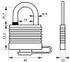 Cadenas à clé Sea Line largeur 40 mm THIRARD