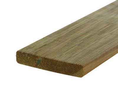 Lame de terrasse pin 1 peigne traitée autoclave vert - 21 x 120 X 2500 mm - HENRY TIMBER