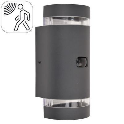 Applique extérieur GU10 détecteur de mouvements Focus anthracite IP44 2X7W - COREP