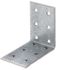 Equerres d'assemblage galvanisées 60 x 60 x 40 x 2,5 mm par 15
