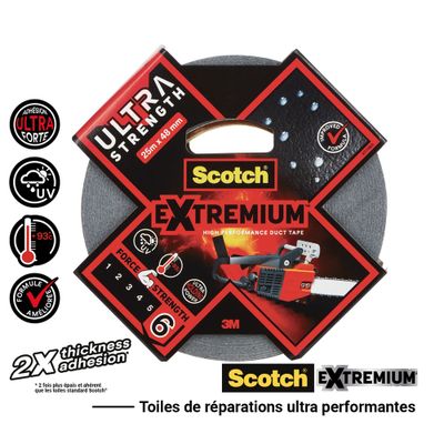 Ruban adhésif de réparation Extremium 25 m x 48 mm noir - SCOTCH