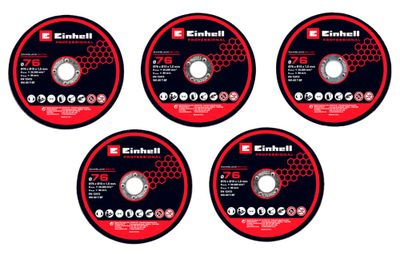 Disques de tronçonnage 76 mm par 5 - EINHELL