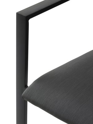 Fauteuil de jardin AJACCIO aluminium noir - BOCARNEA