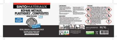 Résine de réparation pour métaux, plastiques et composites 550 gr SINTO MATERIAUX