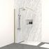 Paroi de douche à l'italienne 80x200 cm profilé or verre transparent 8 mm Parma - AURLANE