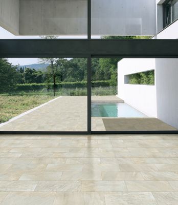 Carrelage de sol extérieur beige CLUNY ép 8,20 mm 30 x 60 cm paquet de 1.45 m²
