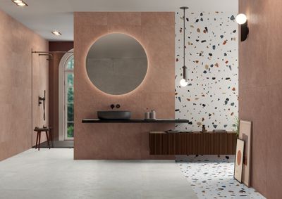 Carrelage sol intérieur effet Terrazzo 60 x 60 cm rectifié paquet de 1,08 m²