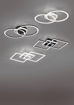 Plafonnier LED Venida titane 3000 lumens blanc chaud - REALITY