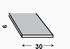 Profilé plat acier laminé 30 x 6 mm 1 m CQFD