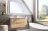 Meuble de salle de bains Duox 2 tiroirs L80 x H45 x P45 cm bois mélaminé blanc et bois - EGORE