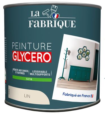 Peinture glycero Lin satin 0,5 L - LA FABRIQUE