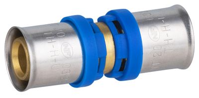 Jonction égale à sertir pour tube multicouche Ø 16 mm - QUICK PLOMBERIE