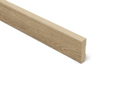 Plinthe sol stratifié décor bois marron DOURO old brown 14 x 60 x 2400 mm - LAMETT 