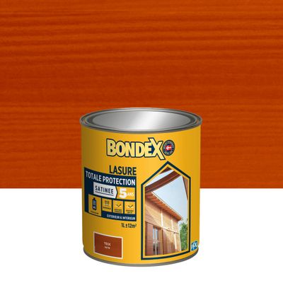 Lasure totale protection 5 ans teck satin 1 L - BONDEX