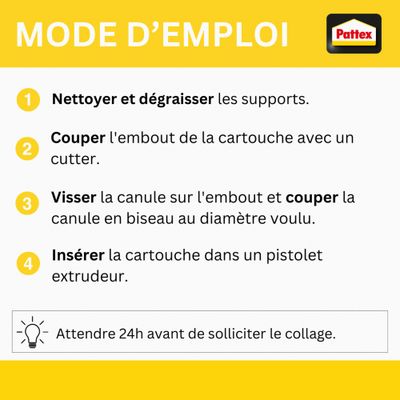 Colle ni clou ni vis blanc 460 g PATTEX