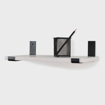 Support étagère fixation mural noir mat Mazmo pour tablette REI