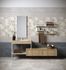 Faïence murale intérieur effet ciment CRETE indigo ép 8.3 mm 25 x 75 cm paquet 1,50 m² HERBERIA