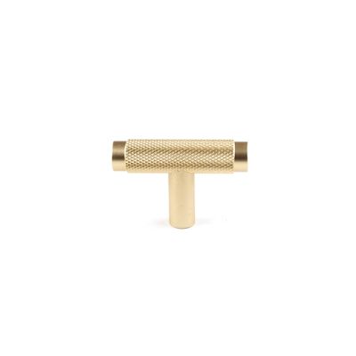 Bouton de meuble en T aluminium doré mat 48 x 12 mm REI