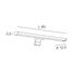Applique barre LED pour salle de bains EDWIN chromé L 80 cm IP 44 - COREP
