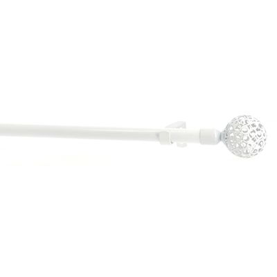 Kit tringle à rideaux extensible en métal de 1.20 à 2.10 m diam 16 à 19 mm Finition Blanc - MOBOIS