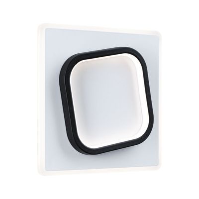 Applique murale LED design 1640 lumens lumière blanc neutre carrée Noir/blanc - 2Form PAULMANN