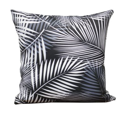 coussins 45x45 cm motif palmier noir PROLOISIRS