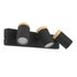 Réglette 3 spots salle de bains GU10 Consuma noir et bois IP44 9W - EGLO