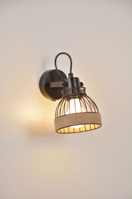 Spot E27 Brooks noir et corde 15W - COREP