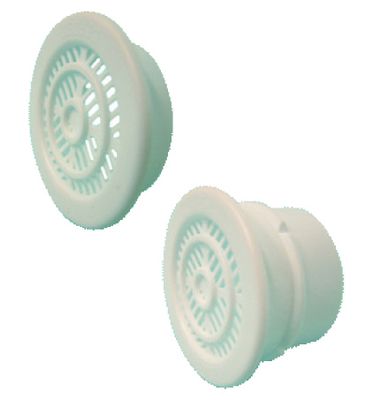 Grille d'aération en PVC blanche contre-cloison longueur 25 mm AUTOGYRE