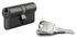 Cylindre de serrure double entrée 30 x 30 mm STD noir 3 clés THIRARD