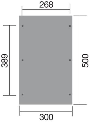 Carport simple -  606 Imprégné - 297 x 115 cm - toit PVC Livraison gratuite domicile WEKA