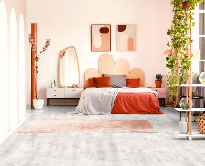 Sol stratifié décor chêne blanc ép 7 mm 19,3 x 137,6 cm AC3 paquet de 2,390 m² KRONOTEX