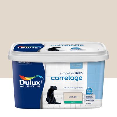 Peinture pour carrelage simple & déco Lin Ivoire Satin 2 L DULUX VALENTINE