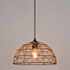 Suspension E27 100W Ø31 cm métal noir et tressage - Wokabi COREP
